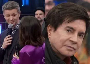 Não disfarçando as evidências? Web aponta climão com cara de Xororó no ‘Altas Horas’ com Lucas Lima e Sandy: ‘Não gosto’