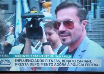 Renato Cariani presta depoimento na Polícia Federal, após investigação